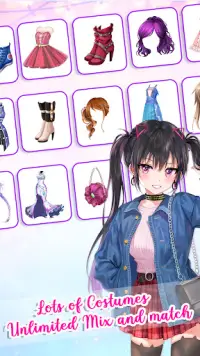 Anime jogo de vestir meninas Screen Shot 6