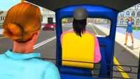 Tuk Tuk Rickshaw Simulator: Modern Tuk Tuk Games Screen Shot 1