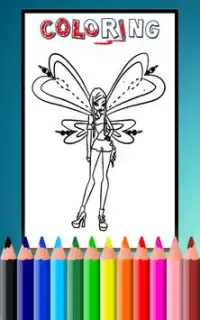 How To Color Winx Club game Screen Shot 0