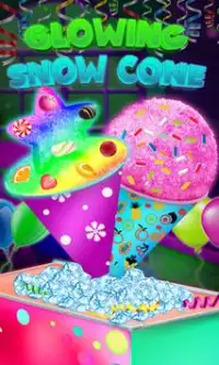 Glowing Rainbow Snow Cone-A DIY Snow Dessert Games Screen Shot 0