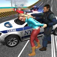 NY警察の車の追跡：犯罪市の自動車運転