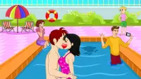 Casual Swimming Pool Kissing Screen Shot 0