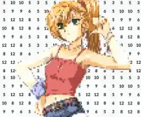 Pixel Art Manga Girls: Color by Number Screen Shot 5