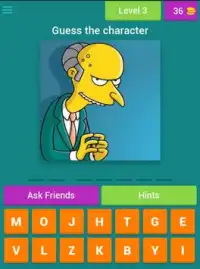 Simpsons characters quiz Screen Shot 17