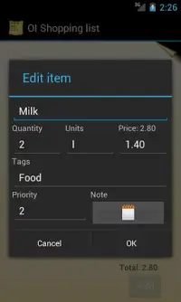 OI Shopping list Screen Shot 2