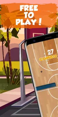 FLAPPY DUNK SHOT: ألعاب كرة السلة غير متصل Screen Shot 0