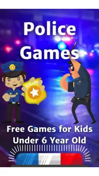 เกมตำรวจสำหรับเด็กตำรวจตำรวจ Screen Shot 0