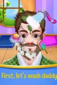Shaving Daddy's Messy Beard Screen Shot 1