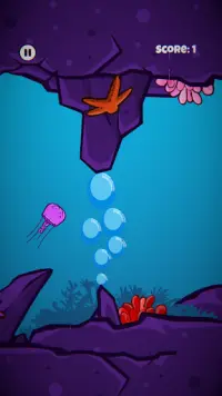 Jelly Rush- A JellyFish Flap Game Screen Shot 3