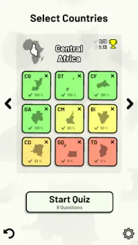 Countries of Africa Quiz - Maps, Capitals, Flags Screen Shot 2