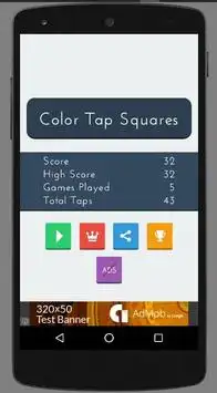 Color Tap Squares: Fast Tap Screen Shot 2