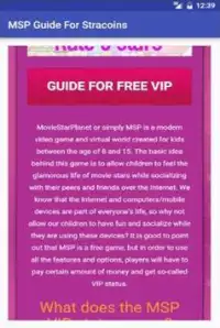 MSP guide for Stracoins Screen Shot 1