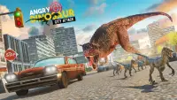 Angry Dinosaur City Attack: Wild Animal Games Screen Shot 1