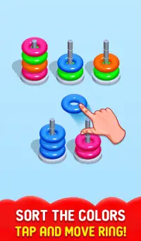 Hoop Sort Stack Puzzle - Color Sort - Stack Sort Screen Shot 0