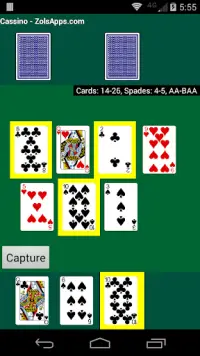 Cassino Card Game Screen Shot 5