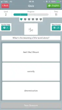 Quran Challenge: Read, Translate & Memorise Game Screen Shot 3