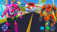 フライングロボットカーウォー3D：ロボットトランスフォーミングゲーム2 Screen Shot 0
