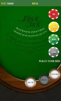 Blackjack Lite Screen Shot 1