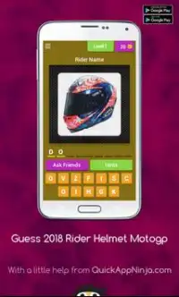 Guess Rider Helmet Moto Of GP2018 Screen Shot 0