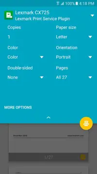 Lexmark Print Plugin Screen Shot 3