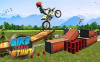 Bike Trail Stunt Tricks Permainan perlumbaan moto Screen Shot 0