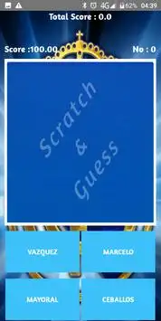 RealMadrid scratch-guess game Screen Shot 1