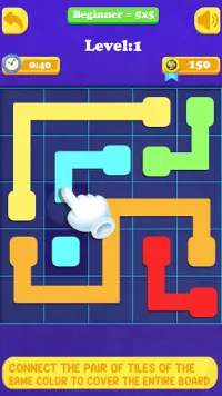 Quick Line Puzzle game |free flowing | Colour Line Screen Shot 1