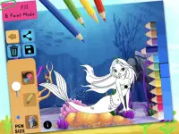 Sirène - Jeux pour coloriage Screen Shot 6