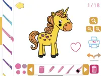 Paint а tiny Unicorn: painting & coloring Screen Shot 9