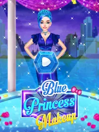 Голубая принцесса - макияж салон игры для девочек Screen Shot 0