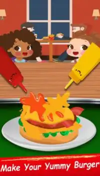 Kids Street Food Burger Cooking Game Screen Shot 13