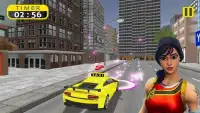Crazy taxi rush city holiday game Screen Shot 2
