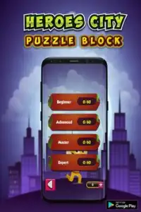 Heroes City Puzzle Block Screen Shot 2