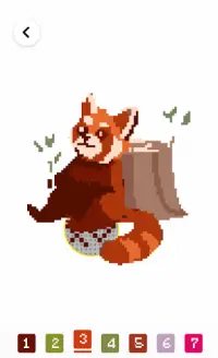 Red Pandas Pixel Art Color By Number Screen Shot 0