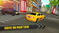Simulator Mengemudi Taksi 2017 - Mobil Modern Rush Screen Shot 3