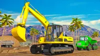 Sand Excavator Crane Simulator:Heavy Construction Screen Shot 1