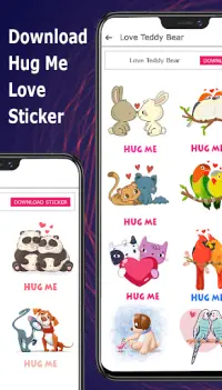 Hug Me Love Stickers & valentineday emoji Screen Shot 3