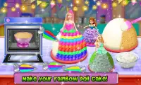 Unicorn Cake Games: New Rainbow Doll Cupcake Screen Shot 2