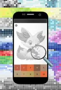 Coloring Pokemon By Number Pikachu Super Pixel Art Screen Shot 1