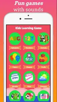 Aprender jogos infantis: aplicativos  educacionais Screen Shot 1