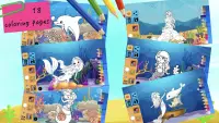 Sirène - Jeux pour coloriage Screen Shot 4