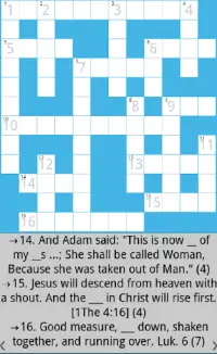Bible Crossword Screen Shot 0