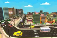 Blocky Taxi Car City Driving : Pixel Taxi Sim Game Screen Shot 9