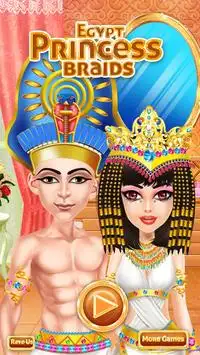 Egypt Princess Braids-Girls Hair Salon Games Screen Shot 0