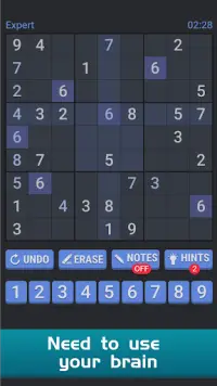 Quebra-cabeça grátis do Sudoku Screen Shot 1