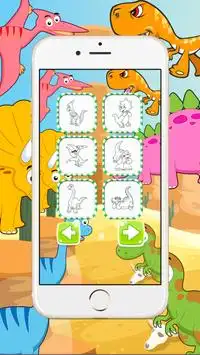 Cutie Dino Kids Coloring Screen Shot 3