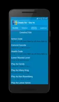Cheats for Gta Vice City Plus Screen Shot 5