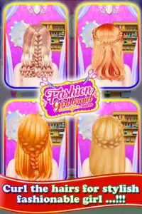 Fashion girl braid hairstyles salon-hairdo games Screen Shot 1