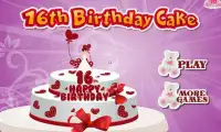 16 वें जन्मदिन केक निर्माता Screen Shot 0