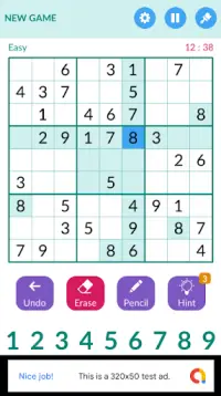 Sudoku Exellent Brain Game Screen Shot 1